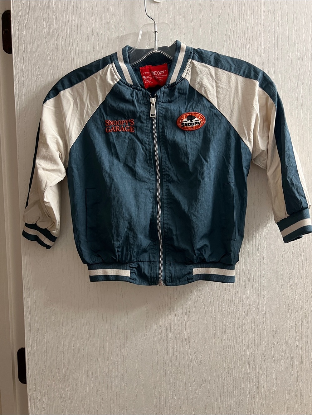 Kids Navy and Cream Bomber Jacket